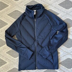 Athleta slim fitting jacket w/ fleece lined arms